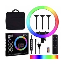 Студійна 360° світлодіодна LED лампа зі штативом XPRO LIVE LIGHT 45 см MJ 18 із сенсорним керуванням та штативом у комплекті (6548_8511)