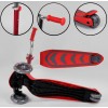 Самокат триколісний Best Scooter складане алюмінієве кермо, 4 колеса PU зі світлом Red (99639)