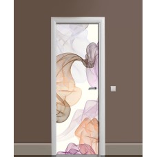 Наклейка на двері Zatarga «Повітряний шифон» 650х2000 мм вінілова 3Д наклейка декор самоклеюча