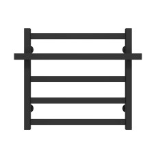 Рушникосушарка водяна Nicolе П5 500х500 Deffi Чорний (A.NI.50.50.5.B.B)