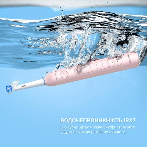 Електрична зубна щітка, що обертається з футляром Bitvae R2 8 насадок Pink Електрична зубна щітка, що обертається з футляром Bitvae R2 8 насадок Pink
