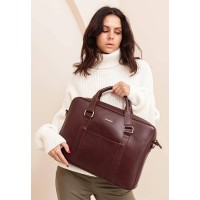 Шкіряна сумка для ноутбука і документів бордова BlankNote