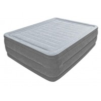Ліжко матрац надувне з насосом 220V Intex 64418 Сірий (007292)
