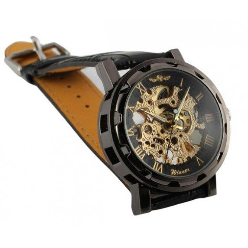Чоловічий механічний годинник Winner Chocolate