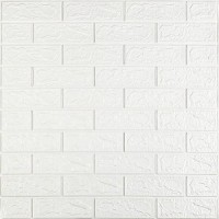 3D панель самоклеюча цегла Біла 700х770х3мм (001-3) Sticker Wall SW-00000174