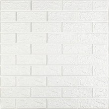 3D панель самоклеюча цегла Біла 700х770х3мм (001-3) Sticker Wall SW-00000174