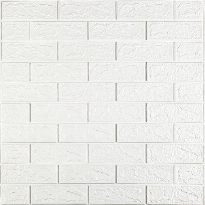 3D панель самоклеюча цегла Біла 700х770х3мм (001-3) Sticker Wall SW-00000174