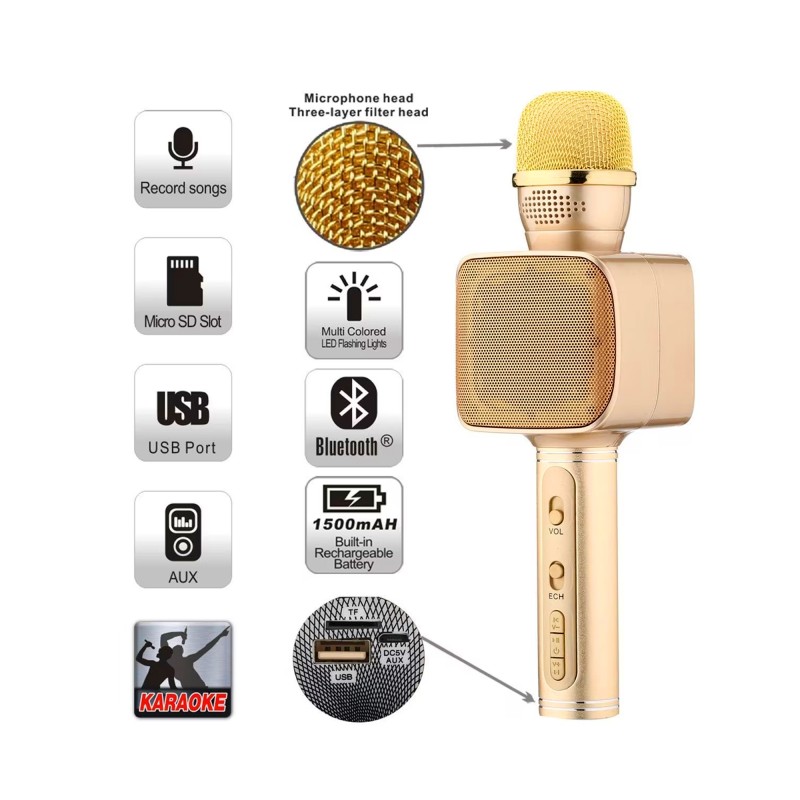 Караоке мікрофон Magic Karaoke YS-68 Золотий