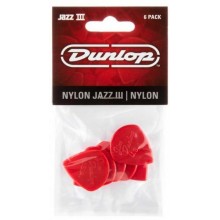 Медіатори Dunlop 47P3N Nylon Jazz III Red Nylon Player's Pack (6 шт.)