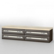 Комод приліжковий Тиса Мебель КП-109 Венге Дуб молочний 40x41x140 см