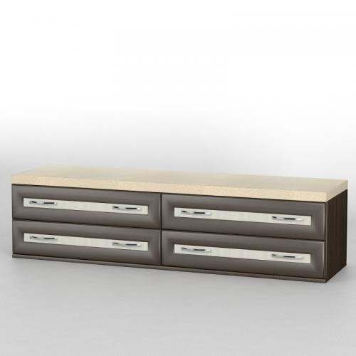 Комод приліжковий Тиса Мебель КП-109 Венге Дуб молочний 40x41x140 см Комод приліжковий Тиса Мебель КП-109 Венге Дуб молочний 40x41x140 см