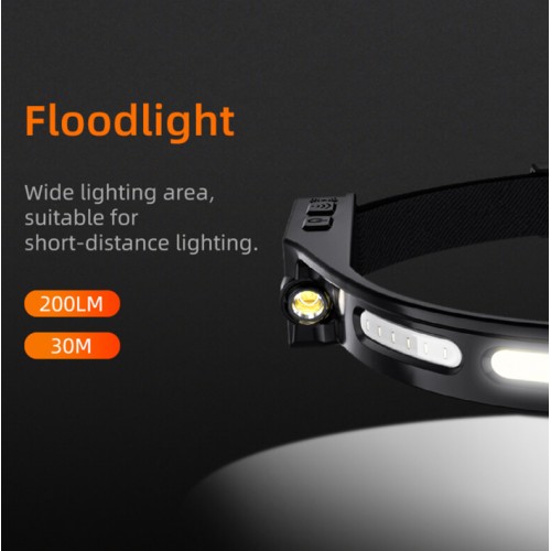 Ліхтар налобний сенсорний акумуляторний HL76 SuperFire 300 Lumen
