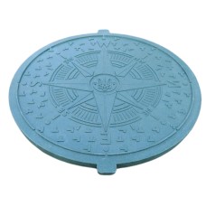 Кришка полімерпіщана каналізаційного люка Воюс УКРАЇНА 1 т Зелена