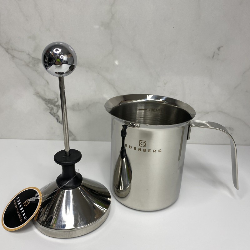 Спінювач для молока 400 мл із нержавіючої сталі Edenberg EB-8917