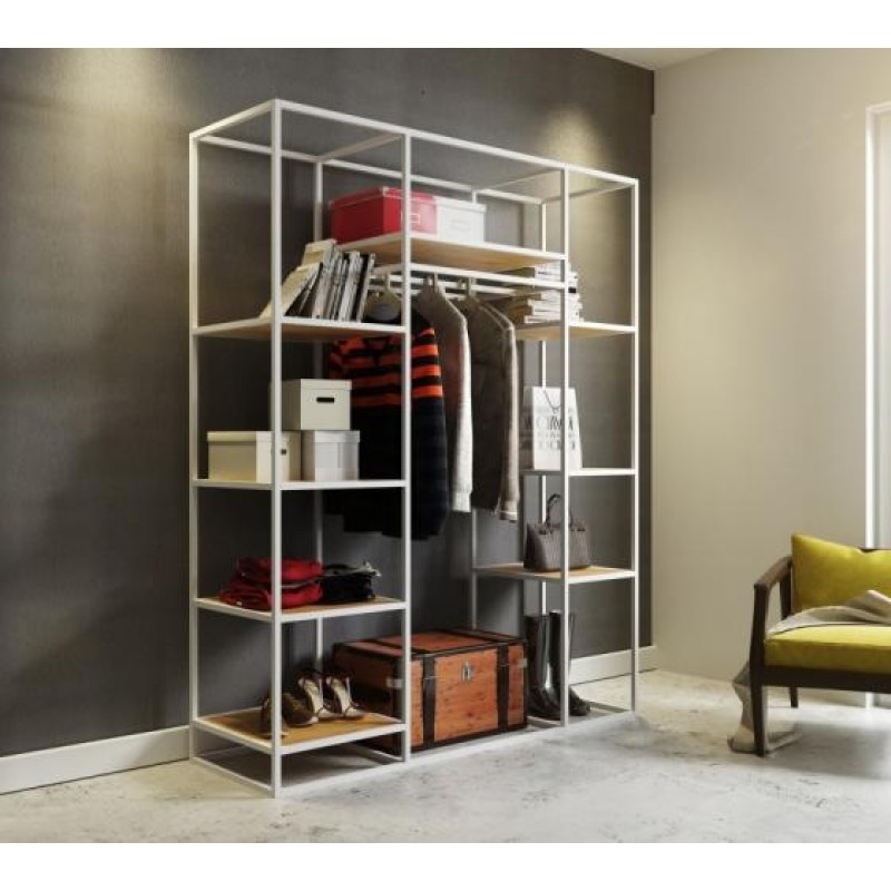 Стелаж для зберігання в стилі Loft NS-1716 2030x1600x500 мм Черный