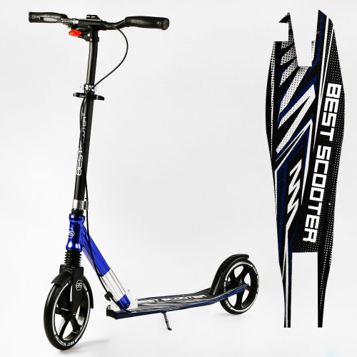 Двоколісний складаний самокат Best Scooter 100 кг Black and dark blue (113218) Двоколісний складаний самокат Best Scooter 100 кг Black and dark blue (113218)