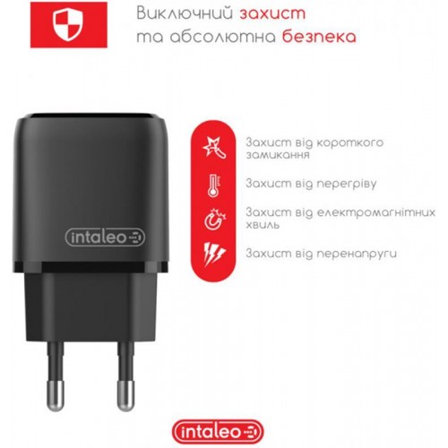 Мережевий зарядний пристрій Intaleo TCGQPD220 (2USBx3A) Black (1283126509995) в інтернет супермаркеті PbayMarket!