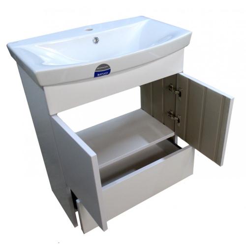 Тумба The MIX пластикова 2.0 з нижньою скринькою та умивальником 70 см