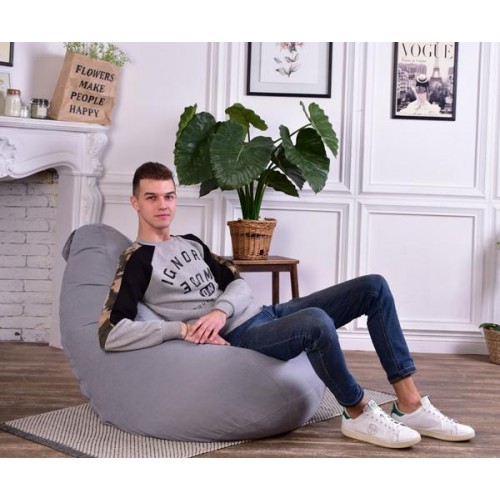 Крісло Мішок Груша Велюр 120х85 Студія Комфорту Стандартний розмір сірий Крісло Мішок Груша Велюр 120х85 Студія Комфорту Стандартний розмір сірий