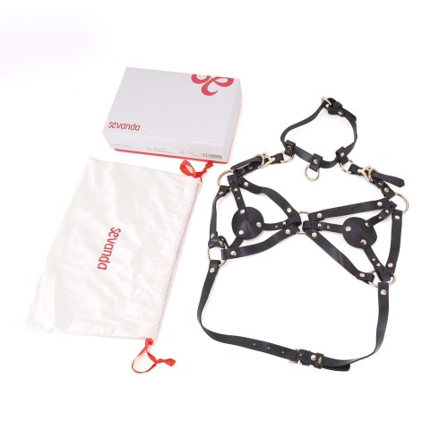 Портупея на груди LOCKINK SEVANDA Queen Chest Harness with Removable Bra