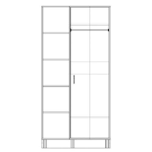 Шафа-Пенал Тиса Мебель ШС-112 Дуб сонома 205x52x100 см Шафа-Пенал Тиса Мебель ШС-112 Дуб сонома 205x52x100 см