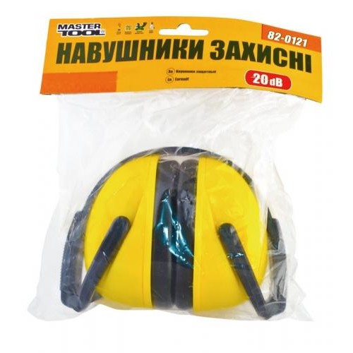 Навушники захисні MASTERTOOL GM 20 дБ Чорно-жовтий (82-0121) Навушники захисні MASTERTOOL GM 20 дБ Чорно-жовтий (82-0121)