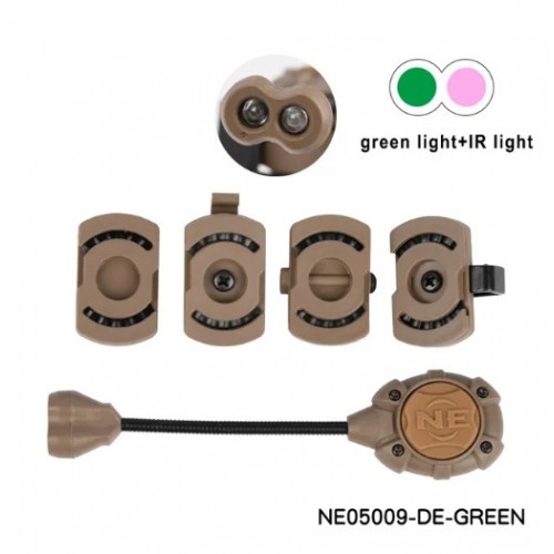 Тактичний сигнальний ліхтар для шолома Wadsn NE-05009-BK-green Mpls Койот