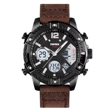 Годинник наручний чоловічий Skmei 1618 Коричневий