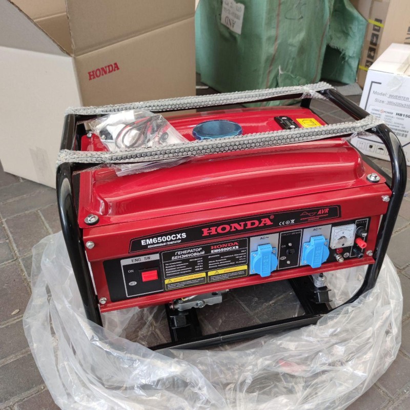 Переносний бензиновий генератор Honda EM6500CXS 3.5 кВт мідна обмотка/ручний старер (1977223390)