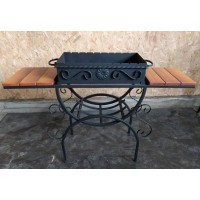 Мангал кований зі столиками та знімною жаровнею GoodsMetall М34 Мангал кований зі столиками та знімною жаровнею GoodsMetall М34