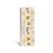 Наклейка на холодильник Zatarga «Акварельна чорниця» 650х2000 мм вінілова 3Д наклейка декор на кухню