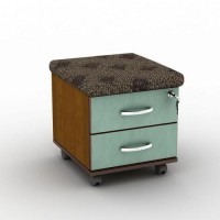 Тумба офісна Тиса Мебель ТКМ-2 Горіх лісовий Голубий 42.7x40.1x35 см Тумба офісна Тиса Мебель ТКМ-2 Горіх лісовий Голубий 42.7x40.1x35 см