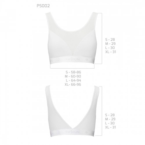 Топ з прозорою вставкою Passion PS002 TOP white, size XL в інтернет супермаркеті PbayMarket!