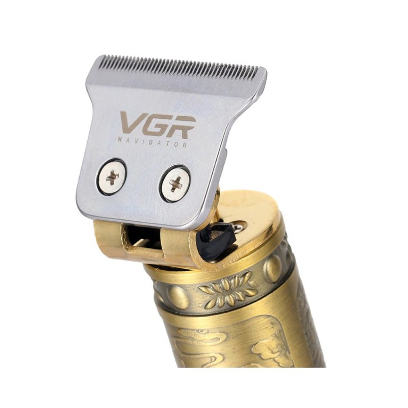 Тример акумуляторний для бороди та волосся VGR V-085 Gold (3_02538)