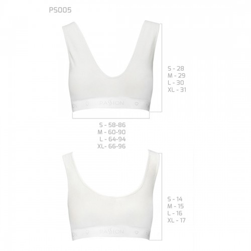 Спортивний топ з еластичної бавовни Passion PS005 TOP white, size S в інтернет супермаркеті PbayMarket!