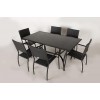 Обідній комплект меблів Cruzo Балі 7 предметів Чорний (os0001-4)