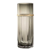 Ваза декоративна скляна YIWU Gensent 30 см Сірий (HP-1705)