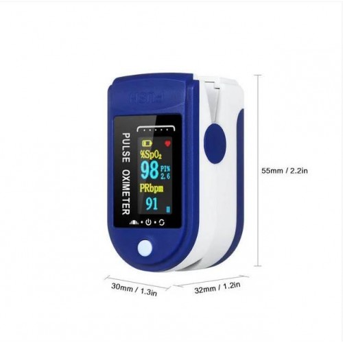 Пульсоксиметр Fingertip Pulse Oximeter LK-88 1 шт Синьо-білий (0274)