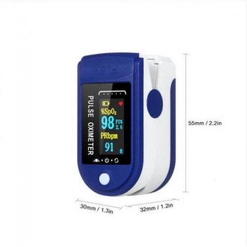 Пульсоксиметр Fingertip Pulse Oximeter LK-88 1 шт Синьо-білий (0274)