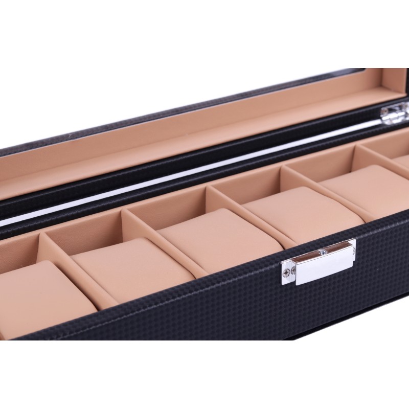 Скринька для зберігання годинників Craft 6PU.CRB.BL.BR чорний