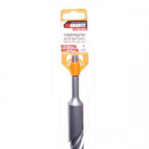 Свердло для бетону GRANITE SDS-PLUS S4 25х600 мм 0-25-600 Свердло для бетону GRANITE SDS-PLUS S4 25х600 мм 0-25-600