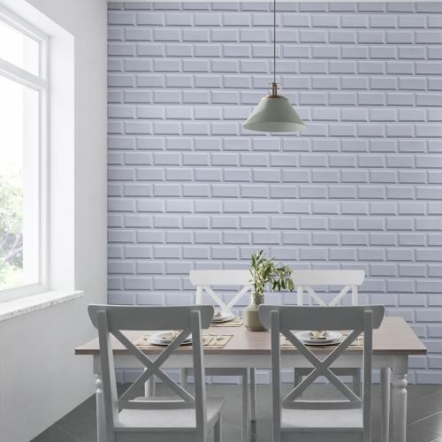 Декоративна ПВХ панель біла клінкерна цегла Sticker Wall SW-00001431 960х480х4мм Декоративна ПВХ панель біла клінкерна цегла Sticker Wall SW-00001431 960х480х4мм