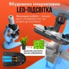 Мікроскоп навчальний No Brand 100-1200x Синій (micros-1200)