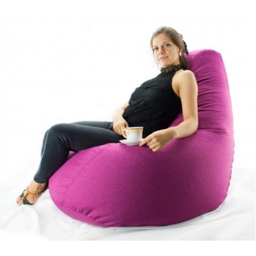 Безкаркасне крісло мішок груша Coolki Рогожка XXXL 140x100 малиновий Безкаркасне крісло мішок груша Coolki Рогожка XXXL 140x100 малиновий