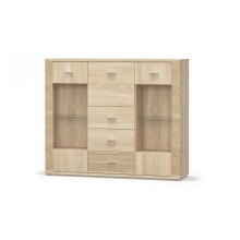 Комод-вітрина Меблі Сервіс Гресс 2В+3Ш дуб самоа Комод-вітрина Меблі Сервіс Гресс 2В+3Ш дуб самоа