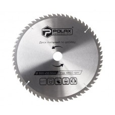 Диск Polax пиляльний по дереву з твердосплавними напайками 300 x 32/30/25.4, 60 Т (54-151)