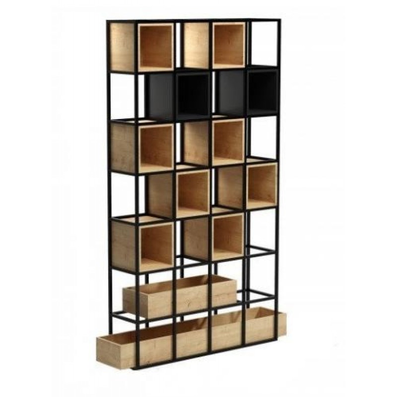 Стелаж для зберігання в стилі Loft NS-1710 2600x1860x350 мм Черный