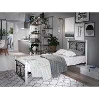 Ліжко Tenero Крокус міні на дерев'яних ніжках 900х1900 мм Чорний + Білий (100000212) Ліжко Tenero Крокус міні на дерев'яних ніжках 900х1900 мм Чорний + Білий (100000212)