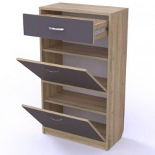 Тумба для взуття Тиса Мебель ТО-110 1 Сонома Графіт 105x60 см