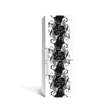 Наклейка на холодильник Zatarga «Монохромні вензелі» 650х2000 мм вінілова 3Д наклейка декор на кухню